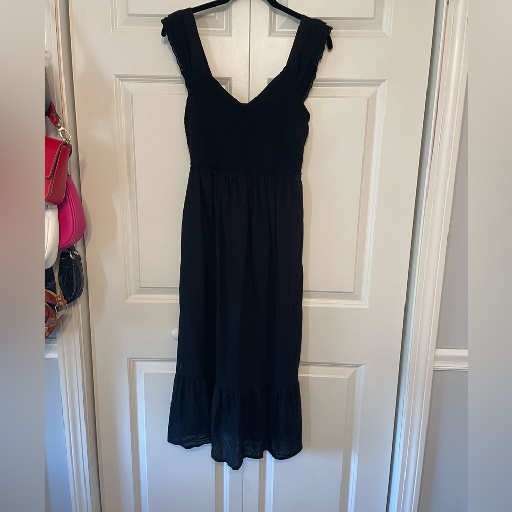 Old Navy Black Midi Dress with lace details